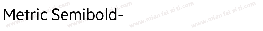 Metric Semibold字体转换